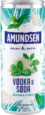 Obrázok AMUNDSEN VODKA & SODA BEZ.&MÄTA 6% 0,25L