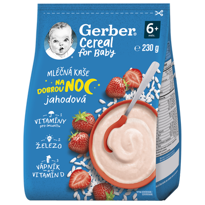 Obrázok GERBER CEREAL ML. KAŠA JAHODA 230G