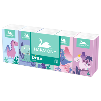 Obrázok PAP. VRECKOVKY HARMONY DINO 10X10KS