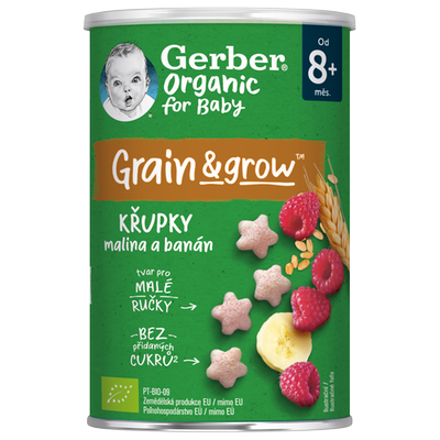 Obrázok GERBER ORGANIC CHRUMKY BAN/MALINA 35G