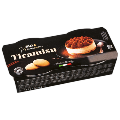 Obrázok BILLA PREMIUM TIRAMISU 2X90G