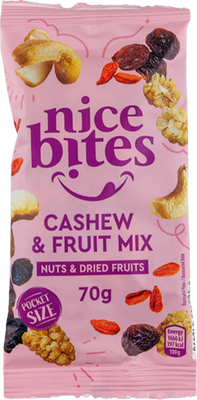 Obrázok NICE BITES TO GO ZMES KEŠU A OVOCIA 70G