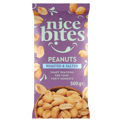 Obrázok NICE BITES ARAŠIDY PRAŽ.SOĽ 500G