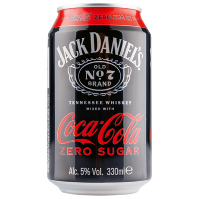 Obrázok JACK DANIELS & COCA COLA ZERO 5% 0,33L