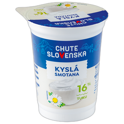 Obrázok CHUTE SLOVENSKA SMOTANA KYSLÁ 16% 400G