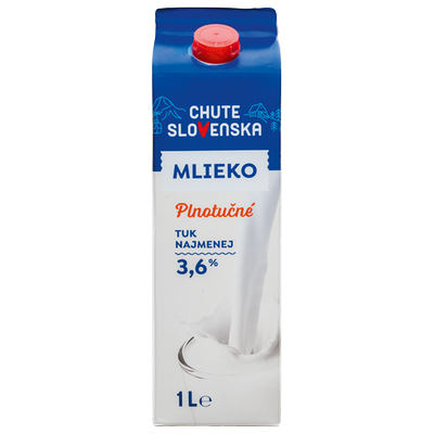 Obrázok CHUTE SLOVENSKA MLIEKO 3,6% ČERSTVÉ 1L