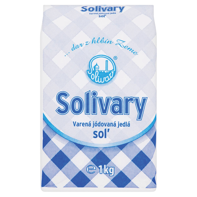 Obrázok SOLIVARY SOĽ VARENÁ JÓDOVANÁ JEDLÁ 1KG