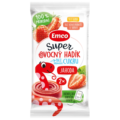Obrázok EMCO SUPER OVOCNÝ HADÍK JAHODA 20G