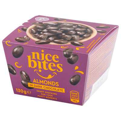 Obrázok NICE BITES MANDLE V HORKEJ ČOKOLÁDE 130G