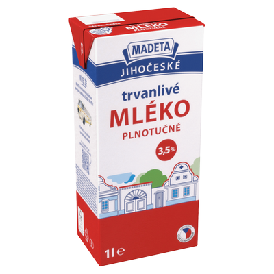 Obrázok MADETA JIHOČESKÉ MLIEKO 3,5% UHT 1L