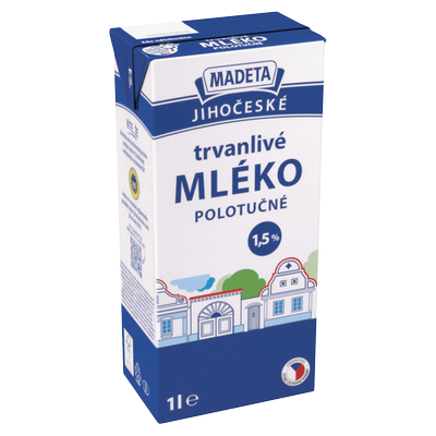 Obrázok MADETA JIHOČESKÉ MLIEKO 1,5% UHT 1L