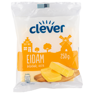 Obrázok CLEVER EIDAM 45% BLOK 250G