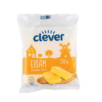 Obrázok CLEVER EIDAM 45% BLOK 250G
