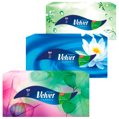 Obrázok VELVET CLASSIC VRECKOVKY 10X10KS 3 VRST.