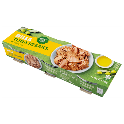 Obrázok BILLA TUNIAK V OLIVOVOM OLEJI 3X65G