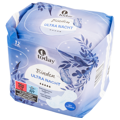 Obrázok TODAY VLOŽKY ULTRA NIGHT PLUS 12KS