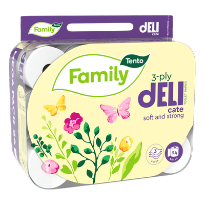 Obrázok TOALETNÝ PAPIER TENTO DELICATE 24KS 3V