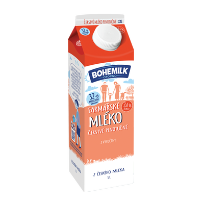 Obrázok BOHEMILK MLIEKO FARM. 3,6% ČERSTVÉ 1L