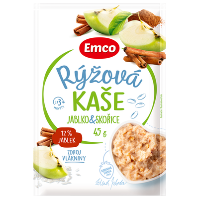 Obrázok KAŠA RYŽOVÁ S JABLKAMI A ŠKORICOU 45G