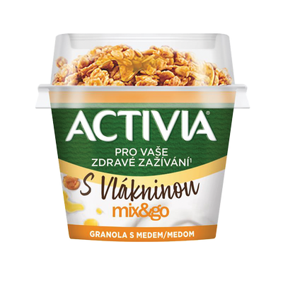 Obrázok DANONE ACTIVIA MIX&GO GRAN. S MEDOM 165G