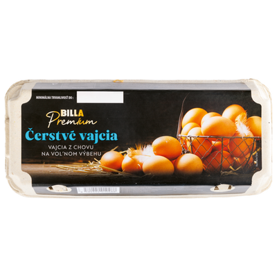 Obrázok BILLA PREMIUM VAJCIA Z VOĽ.VÝBEHU 10/M-L