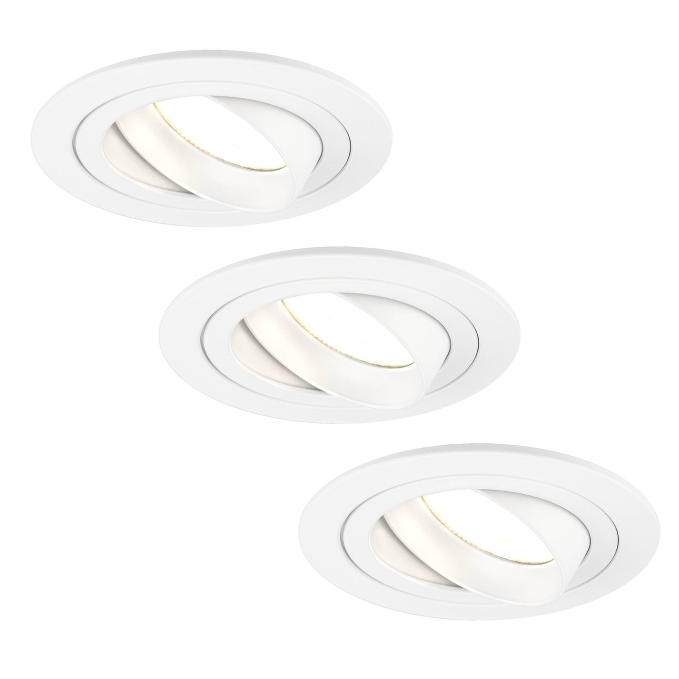 Dimbare LED inbouwspots Wit - Tokyo - 3W - 2700K - ø91mm - 3 pack