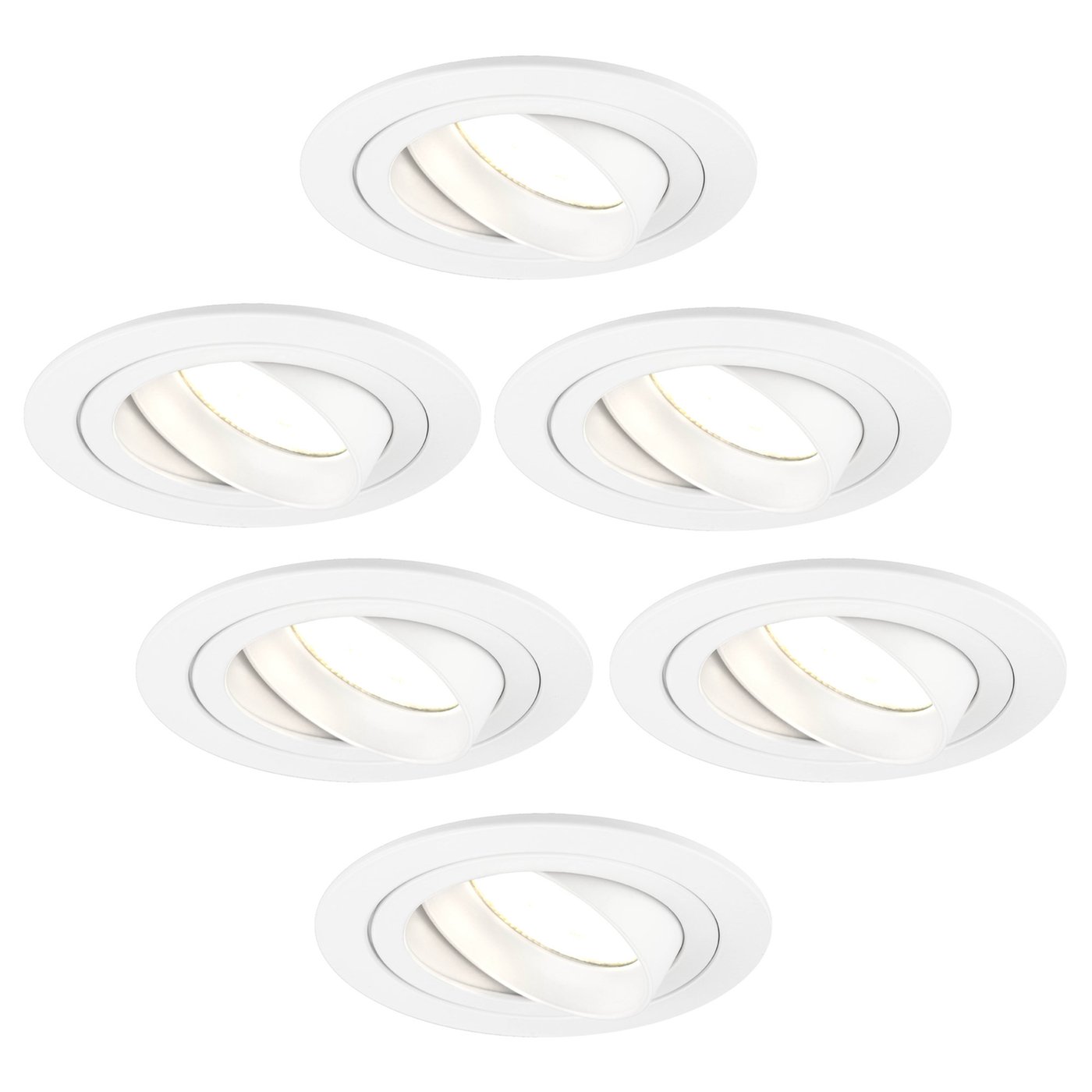 Dimbare LED inbouwspots Wit - Tokyo - 3W - 2700K - ø91mm - 6 pack