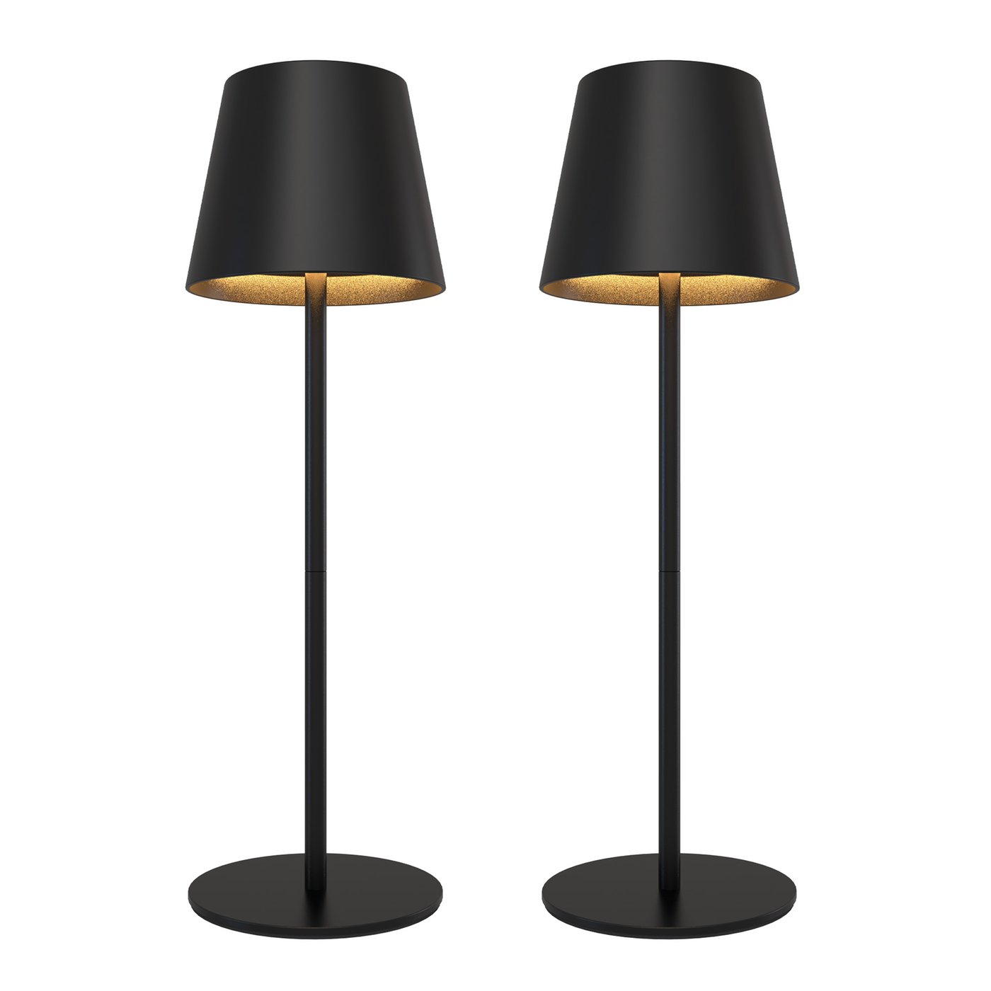 2x Lampa Stołowa LED USB-C Ładowalna – Matowa Czarna – 200 Lumenów – 2700K–5000K – IP54 – Akumulator 4400mAh