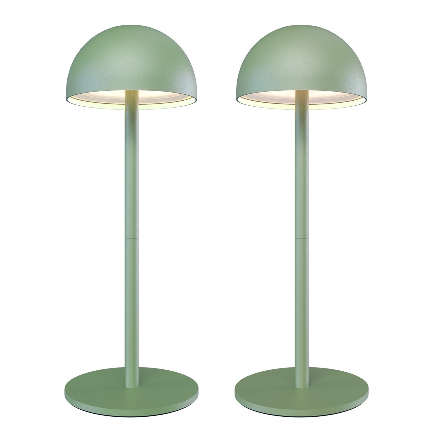 2x Lampa Stołowa LED USB-C Ładowalna – Szałwiowa Zieleń – 110 Lumenów – 2700K–5000K – IP54 – Akumulator 2000mAh