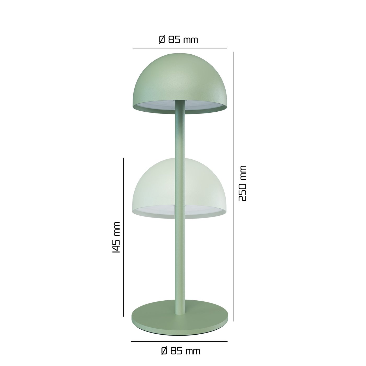 Lalavon Led-tafellamp, draadloos, 4000 mAh, oplaadbaar, tafellamp met touch-bediening, 3000 K-6000 K, dimbaar, 3 kleurtemperaturen, draagbare tafellamp met USB-C, IP54 waterdicht, 2 stuks (zwart