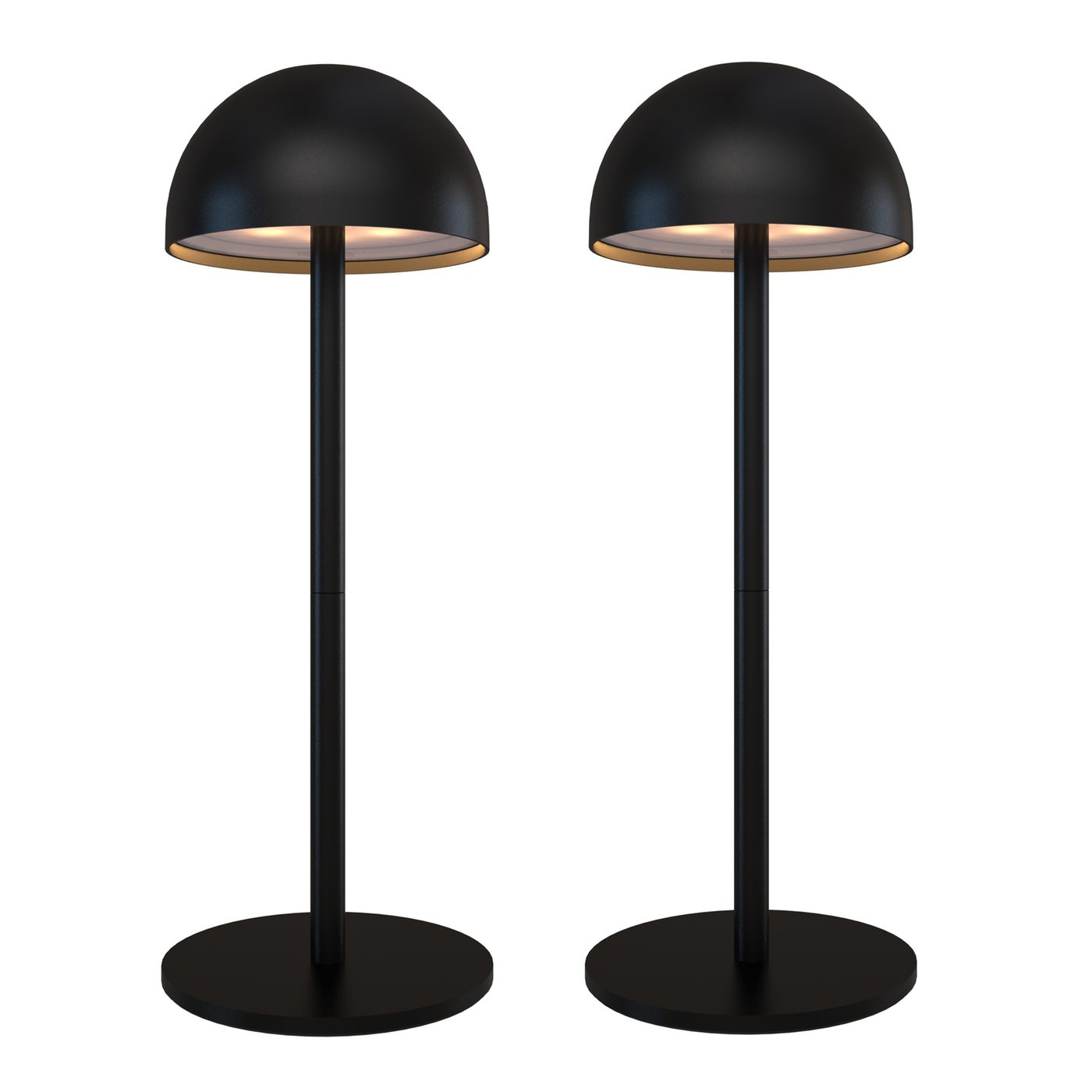 2x Lampa Stołowa LED USB-C Ładowalna – Matowa Czarna – 110 Lumenów – 2700K–5000K – IP54 – Akumulator 2000mAh