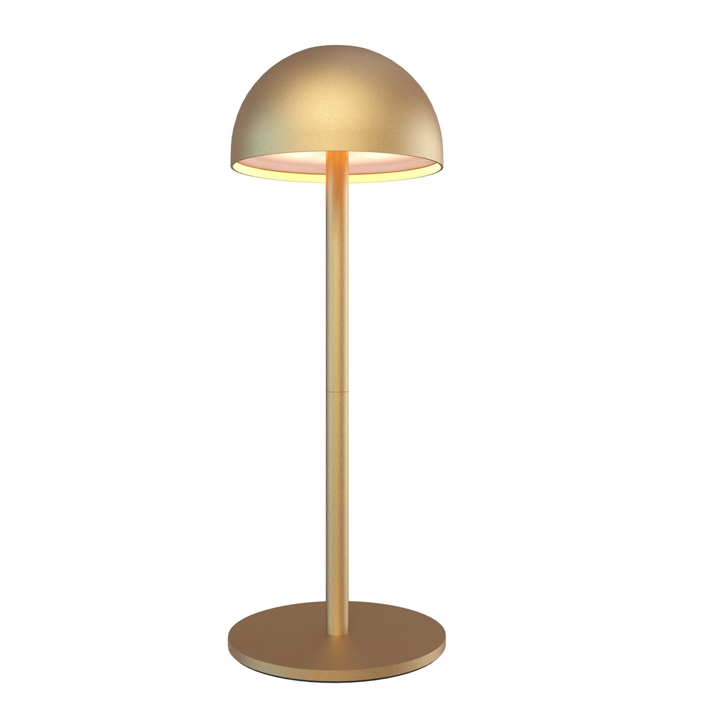 Lampa Stołowa LED USB-C Ładowalna – Mosiądz Złoty – 110 Lumenów – 2700K–5000K – IP54 – Akumulator 2000mAh