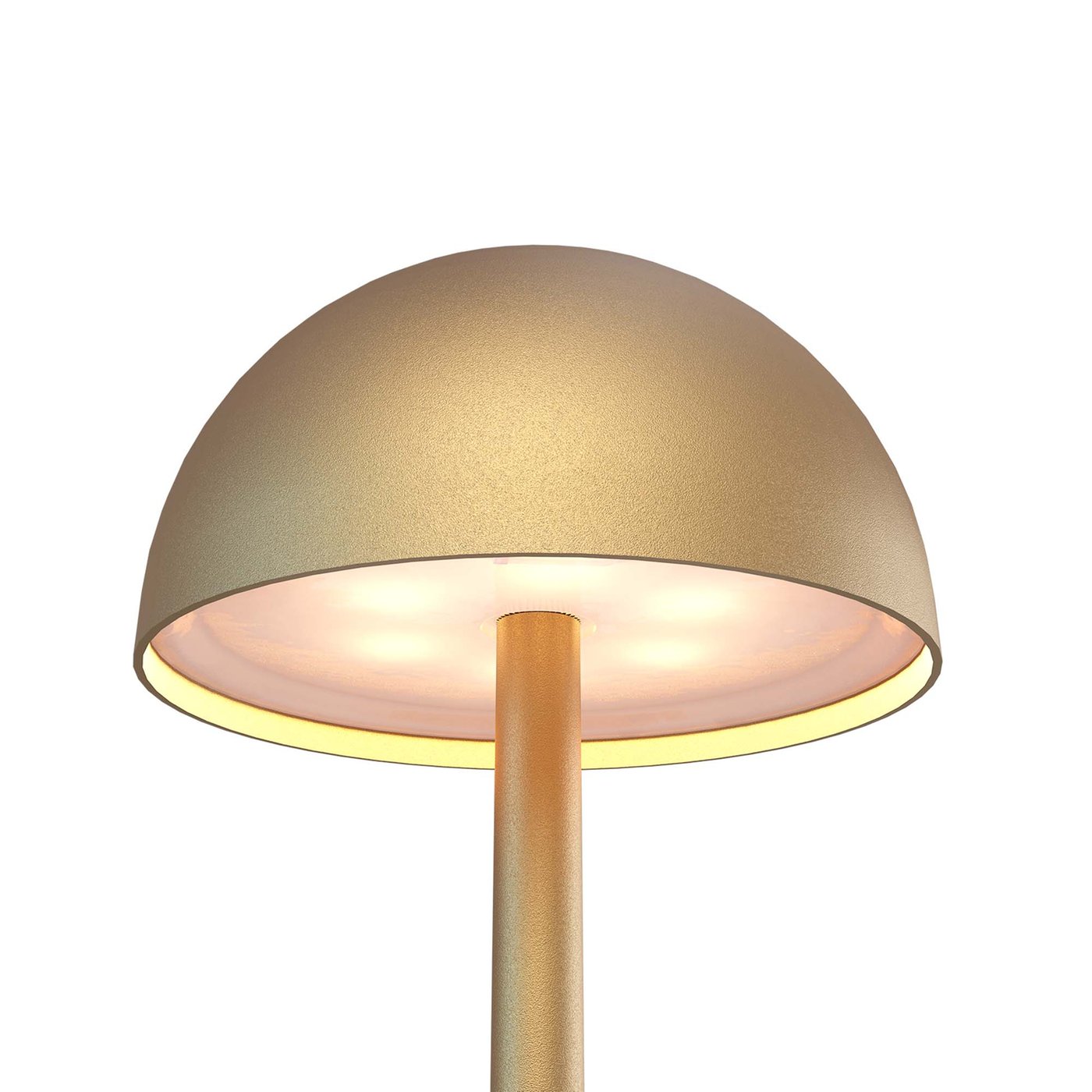 Nuindie LED oplaadbare tafellamp, USB-C, goud, IP54, dimbaar