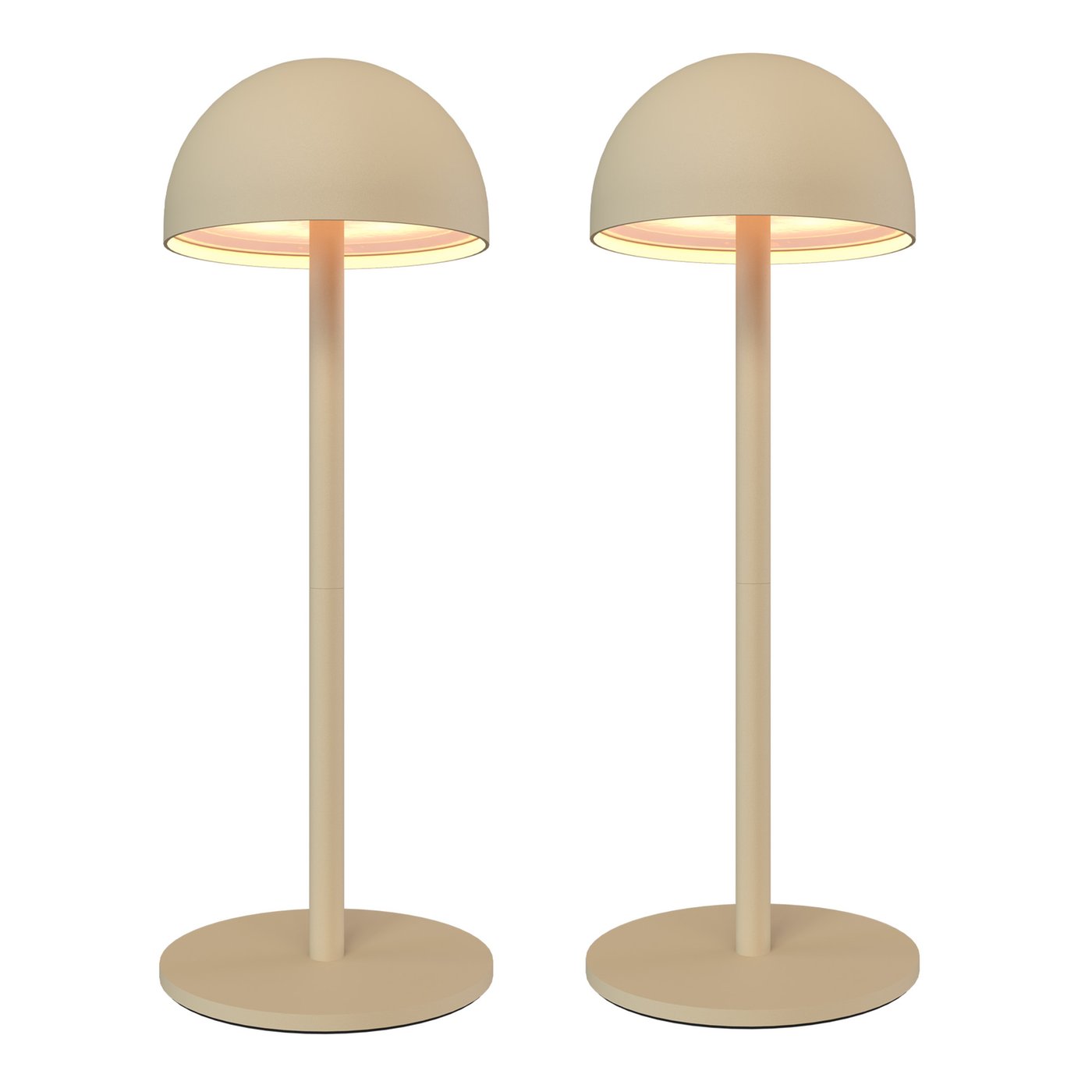 2x Lampa Stołowa LED USB-C Ładowalna – Beżowy – 110 Lumenów – 2700K–5000K – IP54 – Akumulator 2000mAh