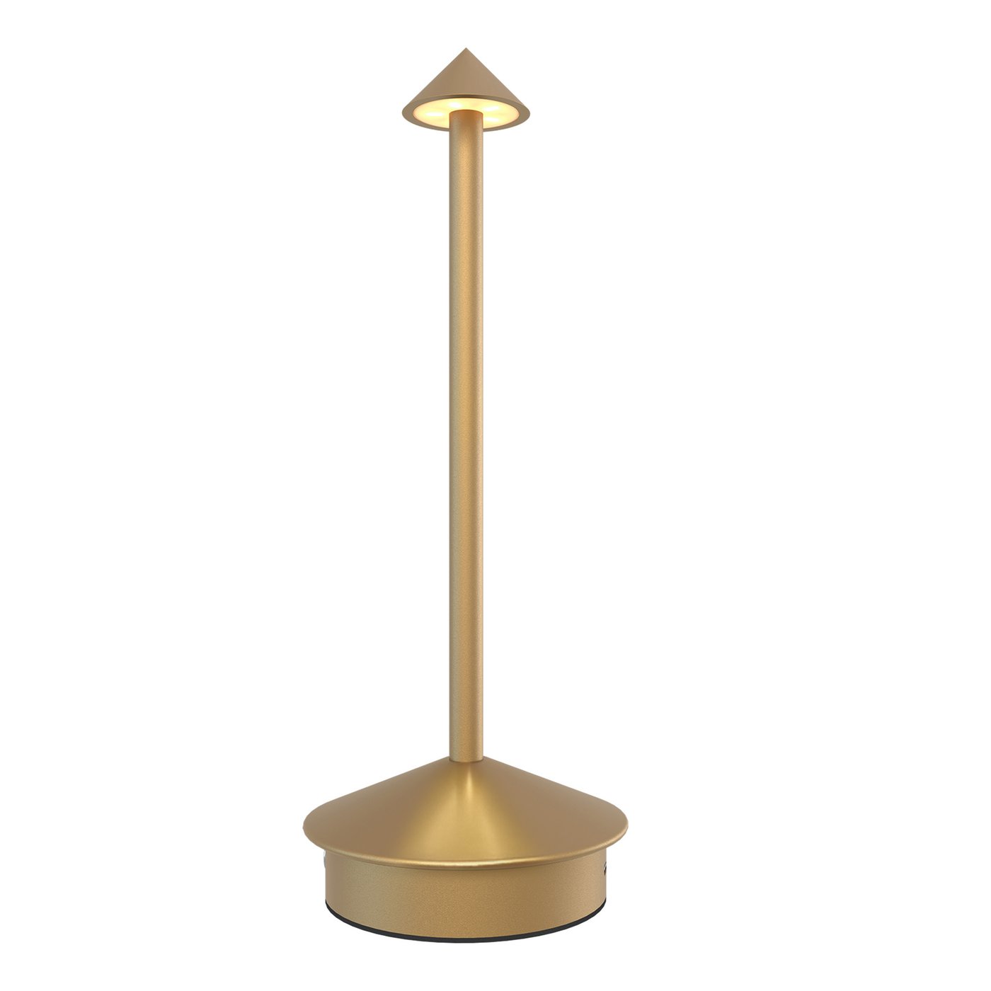 Lampa Stołowa LED USB-C Ładowalna – Mosiądz Złoty – 40 Lumenów – 2700K–5000K – IP20 – Akumulator 3600mAh