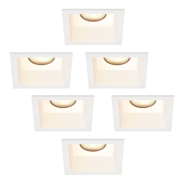 Ledvion Dimbare LED Inbouwspot Wit Dubbel Vierkant 2700K - 162x85mm