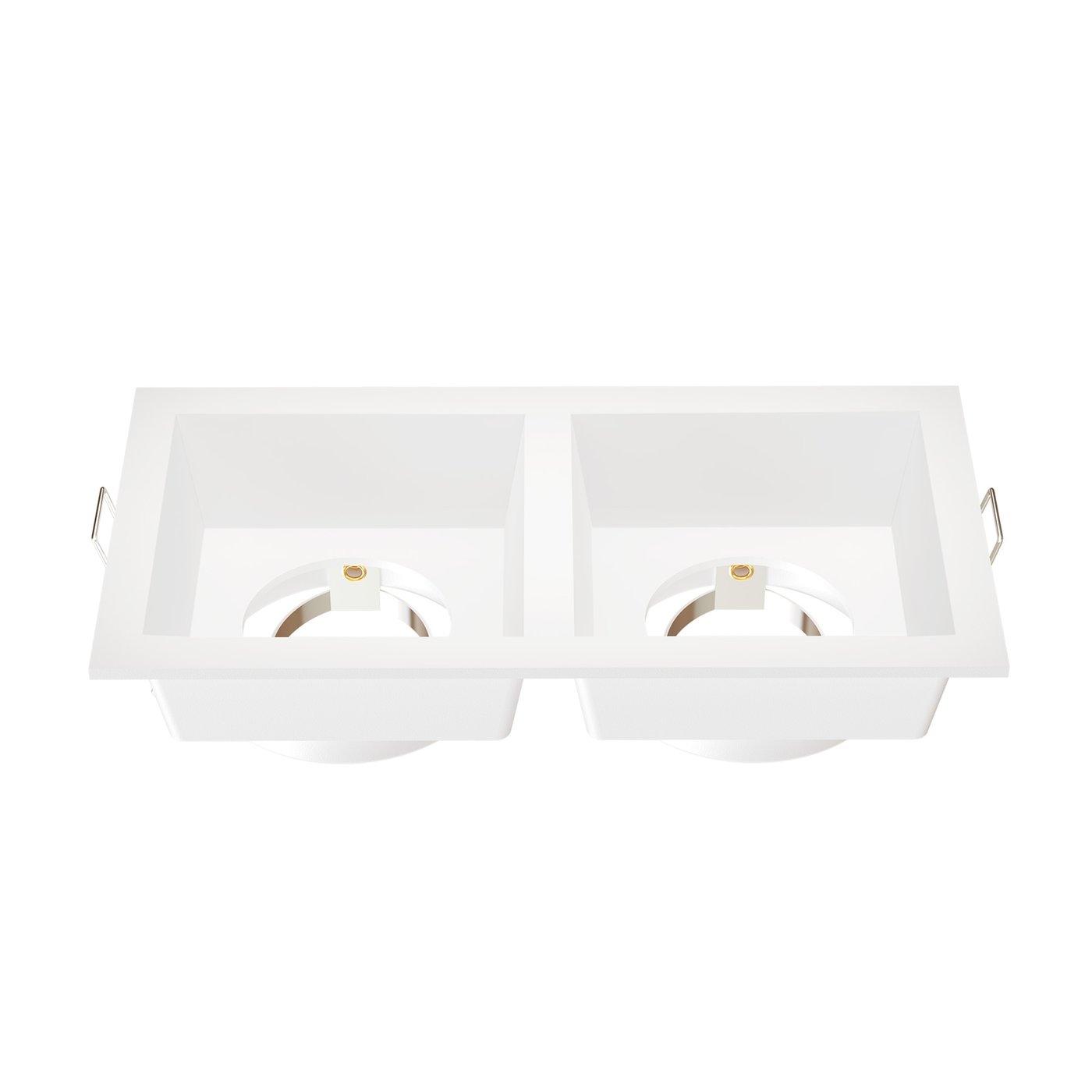 Dimbare LED Inbouwspot - Wit - Dubbel - Rechthoek - GU10 Fitting - 162x85mm