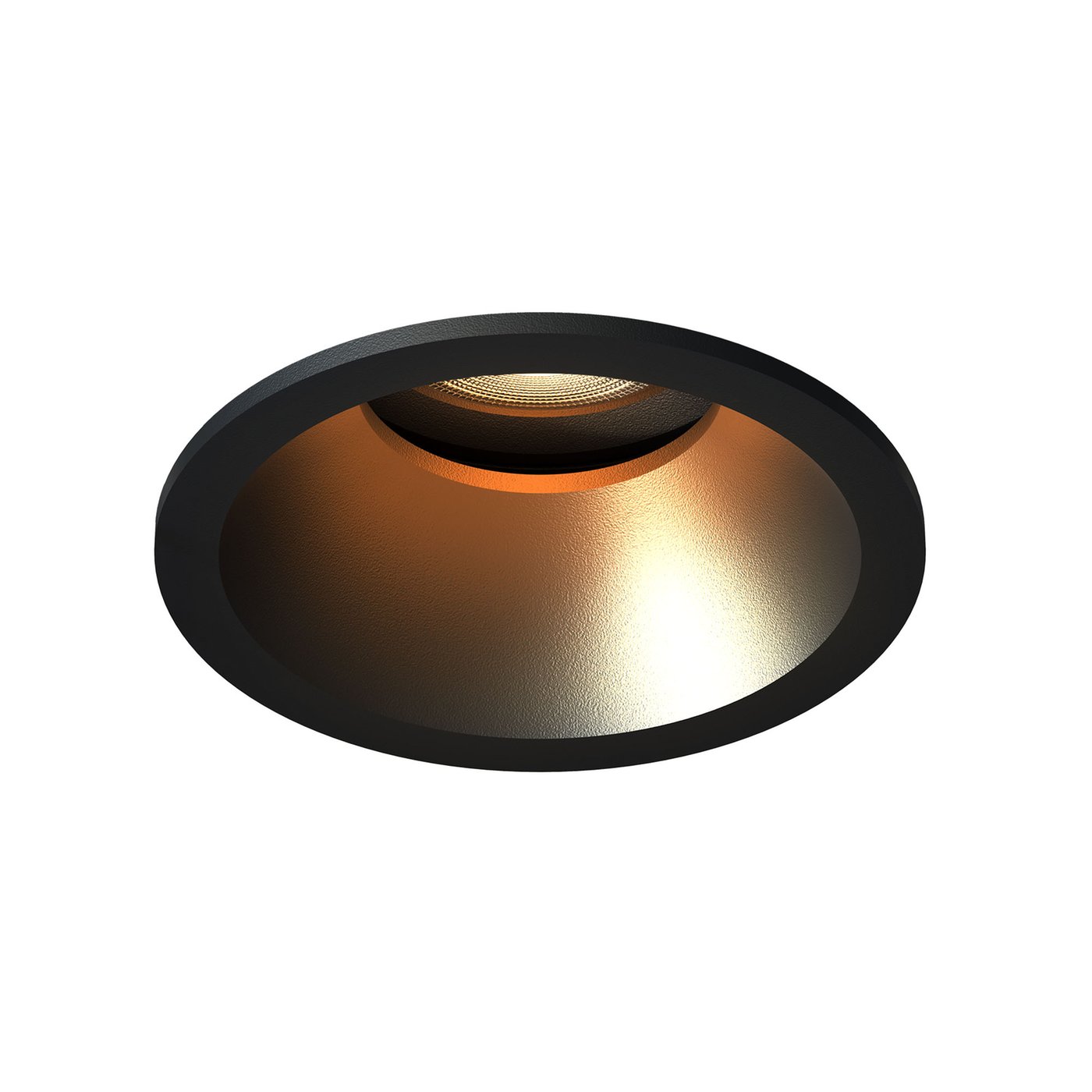 LED Einbaustrahler Dimmbar - Schwarz - Rund - 3W - 2700K - 345 Lumen - ø81mm