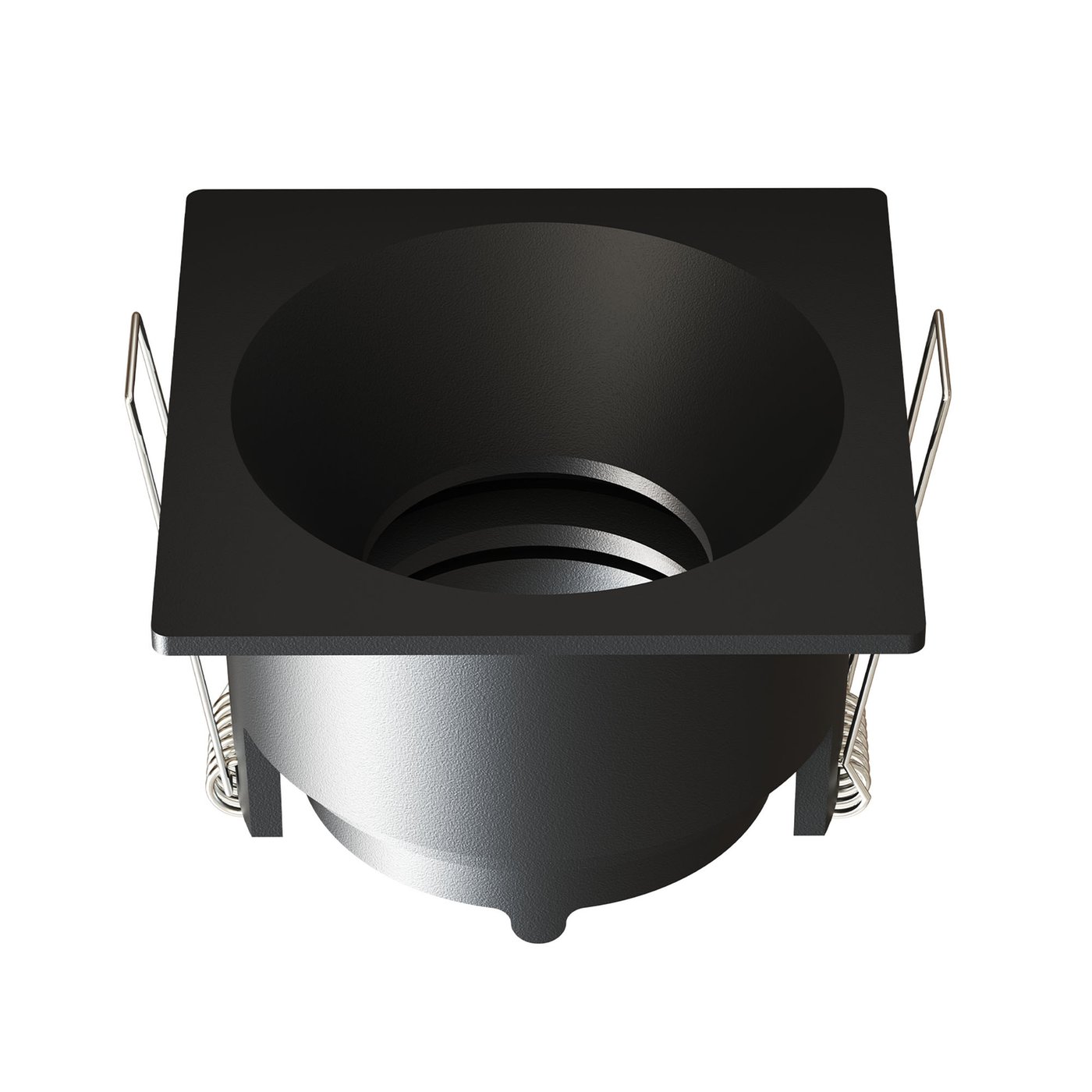 Dimbare LED Inbouwspot - Zwart - Vierkant - GU10 Fitting - 81x81mm