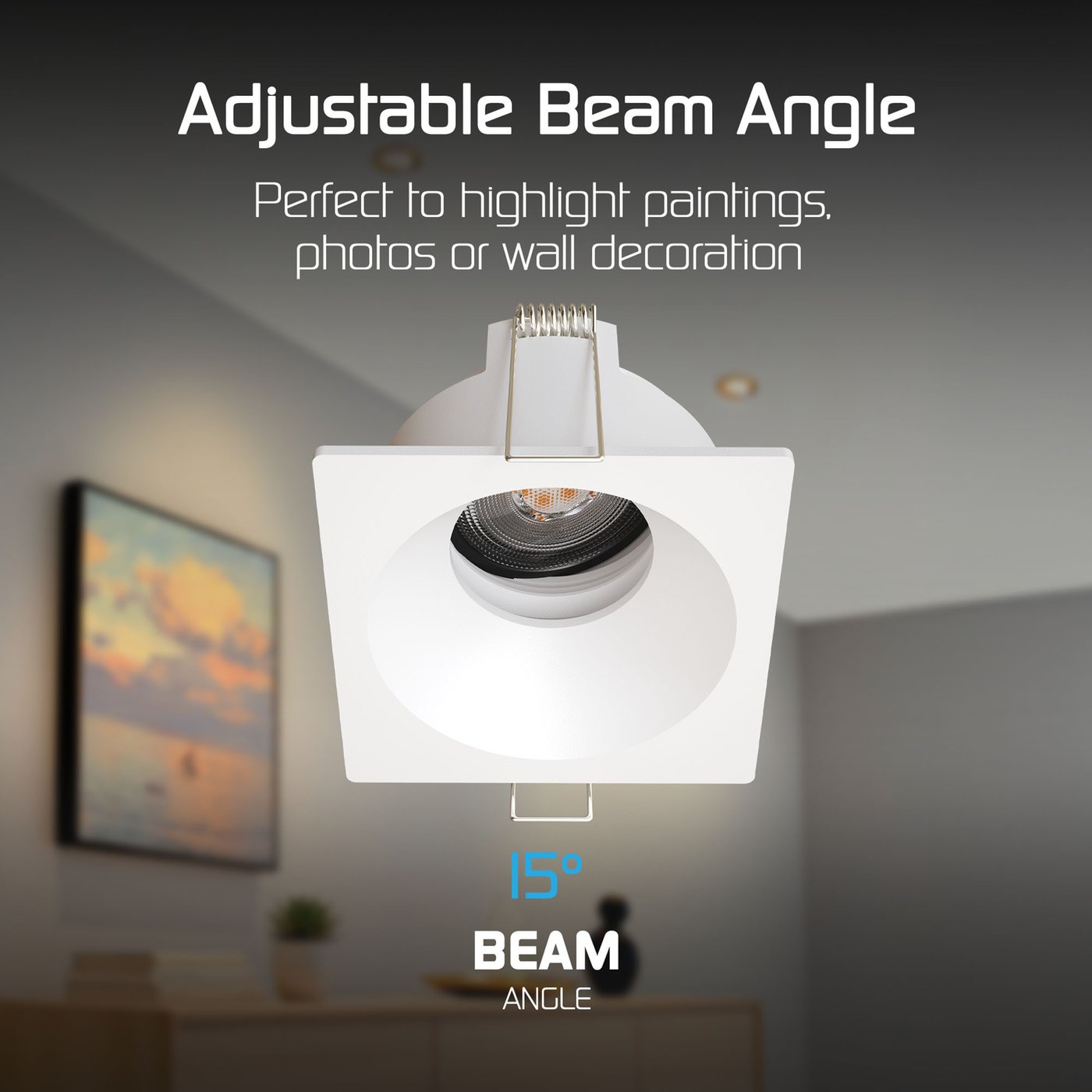 Ledvion Dimbare LED Inbouwspot Wit Dubbel Vierkant GU10 - 185x100mm