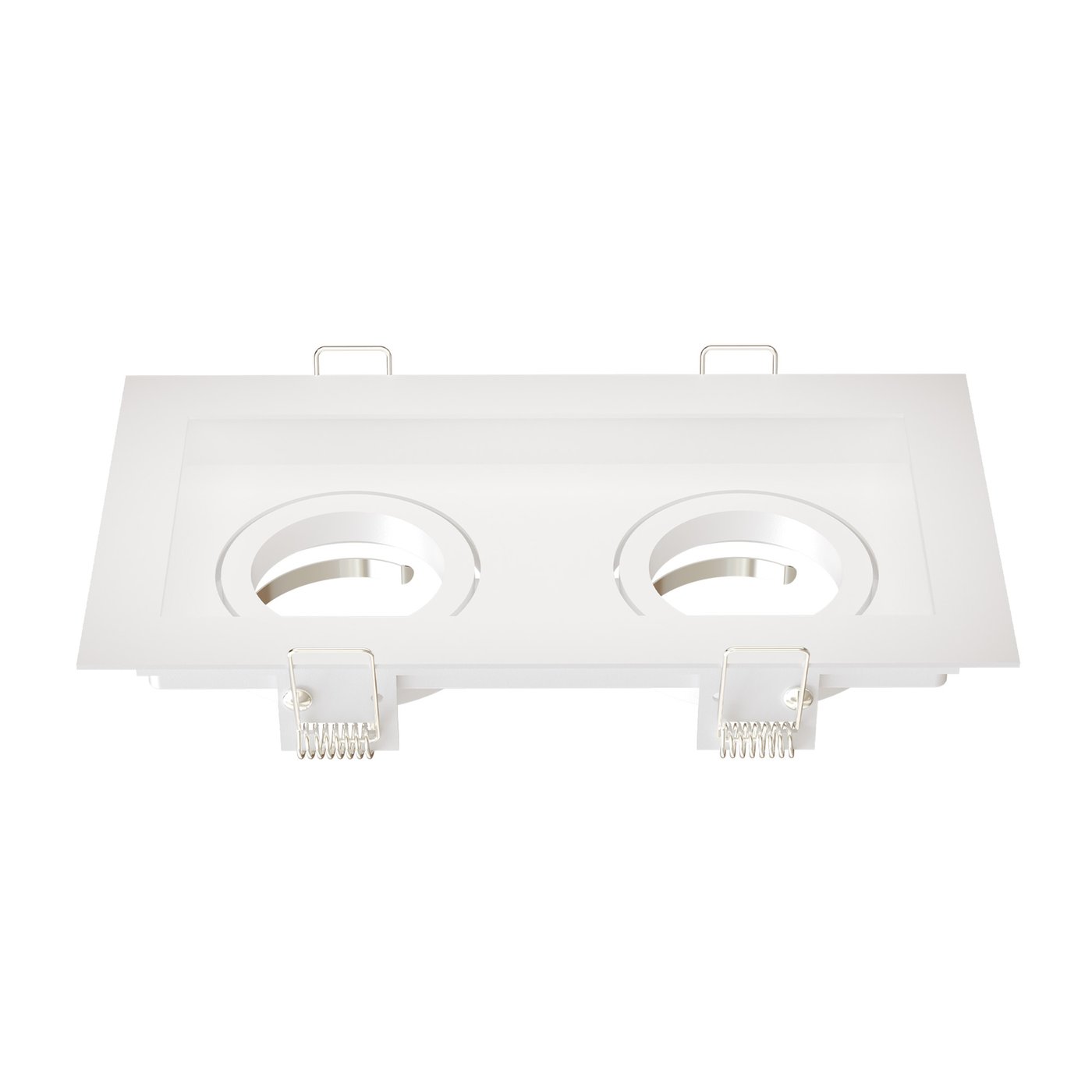 Dimbare LED Inbouwspot - Wit - Dubbel - Rechthoek - GU10 Fitting - 185x100mm