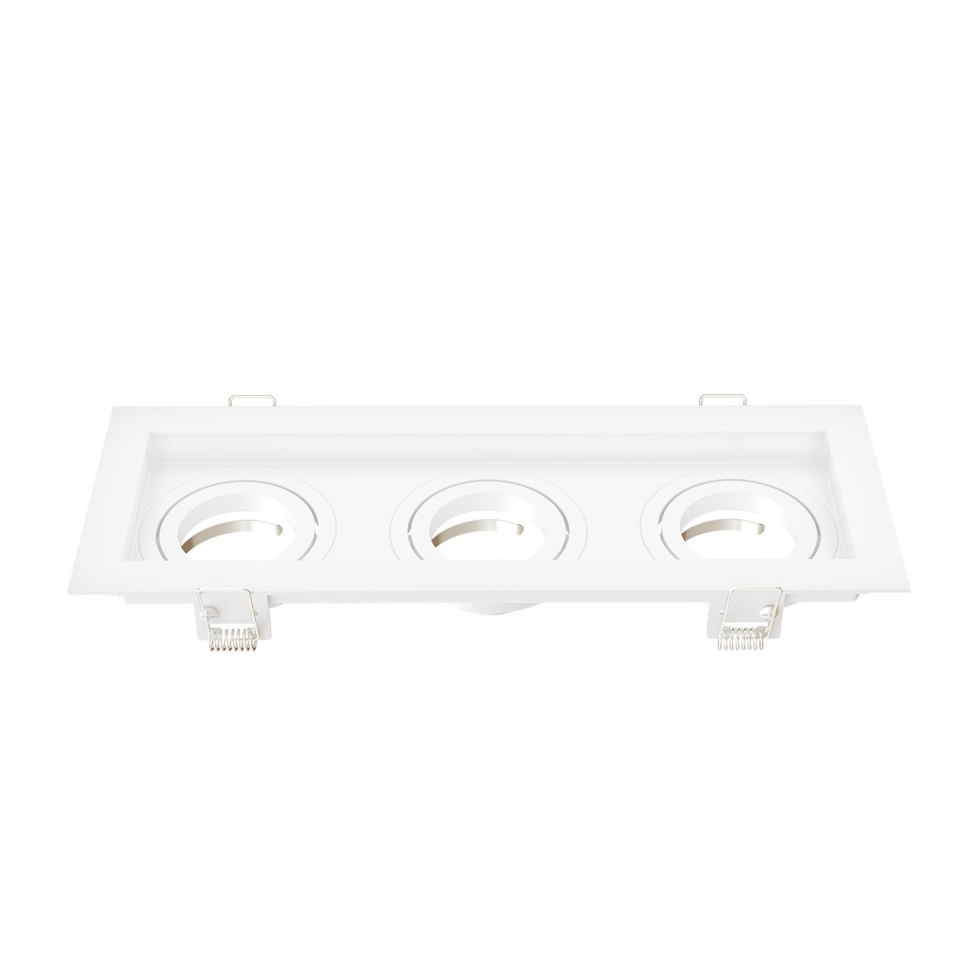 Dimbare LED Inbouwspot - Wit - Triple - Rechthoek - GU10 Fitting - 270x100mm