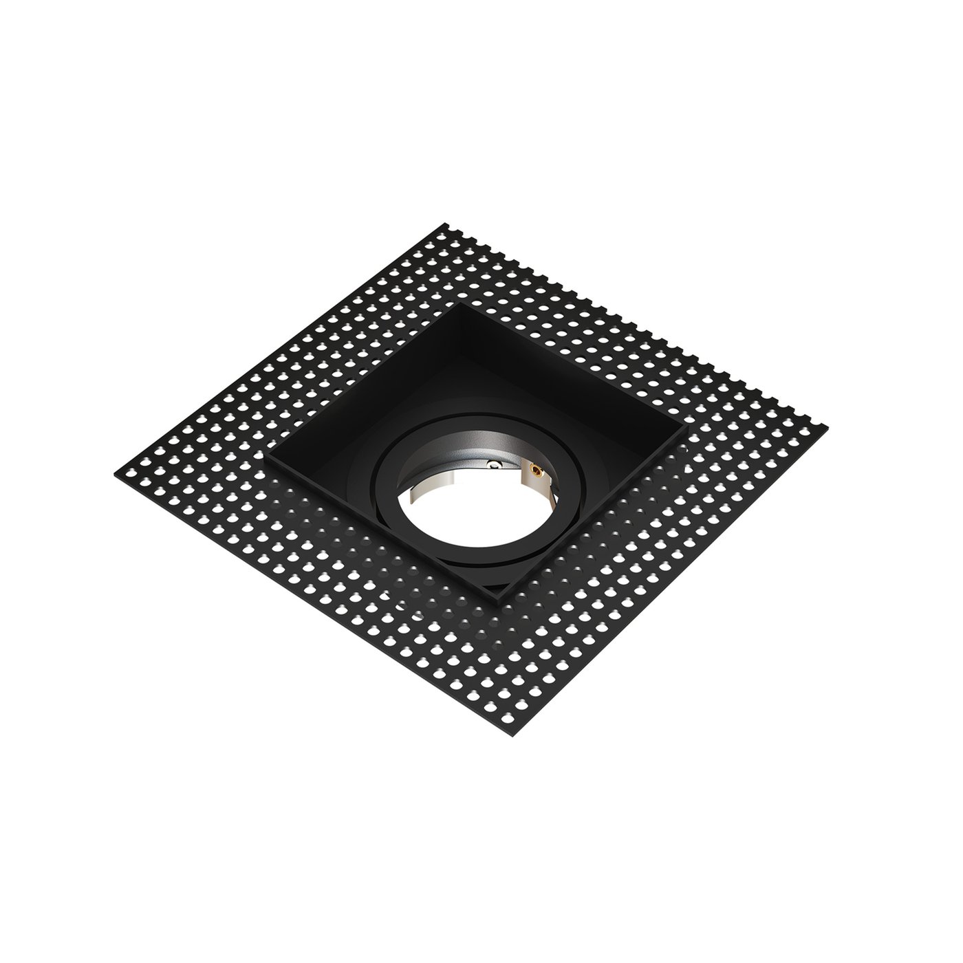 Spot Encastrable LED - Dimmable - Sans bordure - Noir - Raccord GU10 - 130x130 mm
