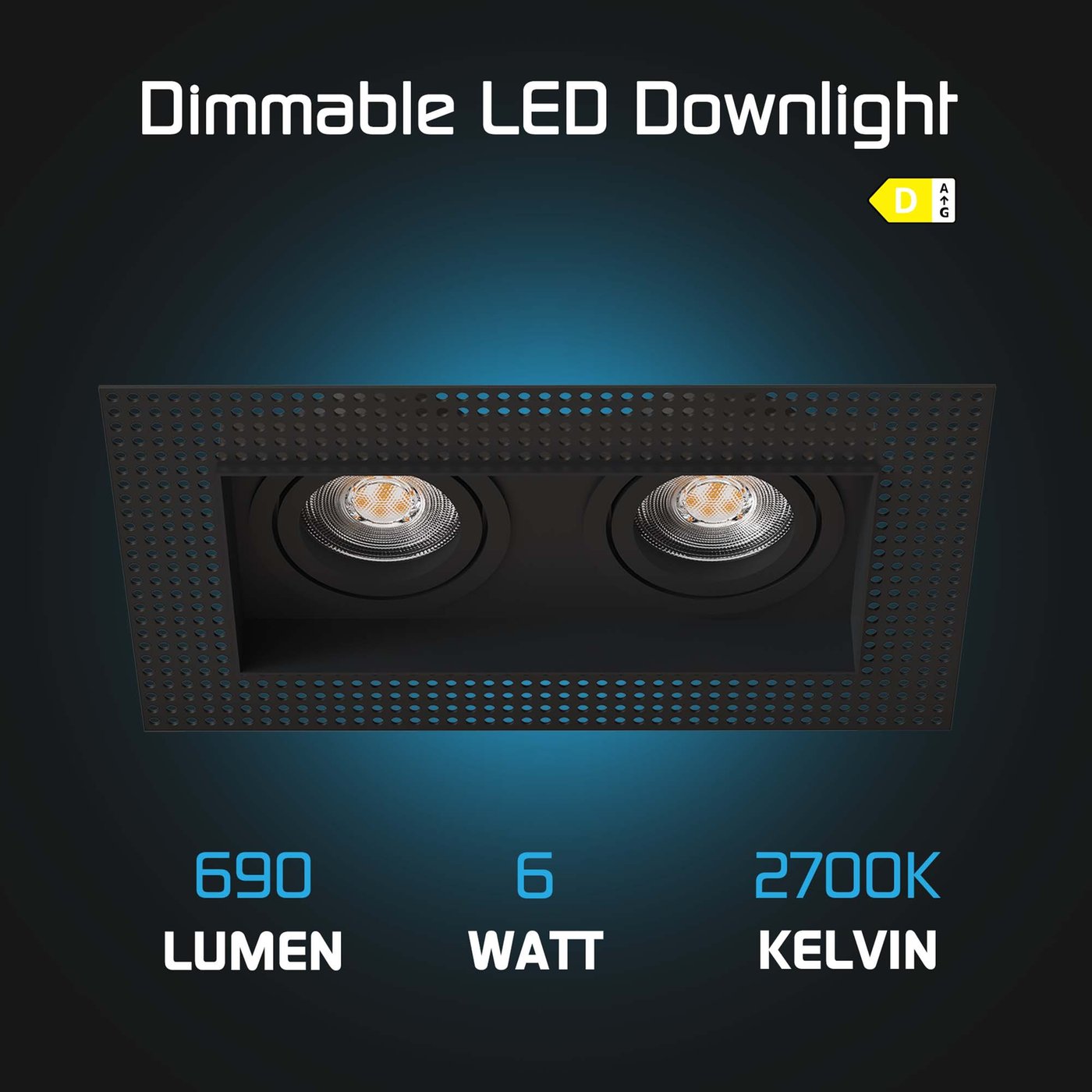 Spot Led Extérieur Encastrable Ledvion - 6X Spots LED GU10, Noir, 5W, IP65, Avec Connexion Spots Exterieurs étanches De Jardin