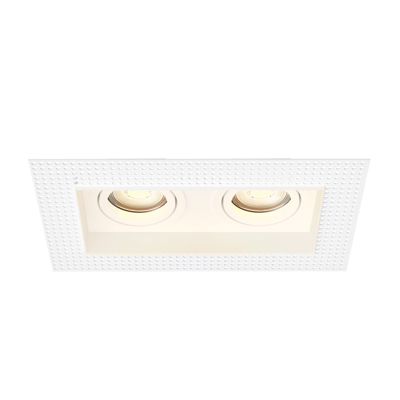 LED Einbaustrahler Dimmbar - Randlos - Weiß - Doppelt - 3W - 2700K - 345 Lumen - 130x130mm