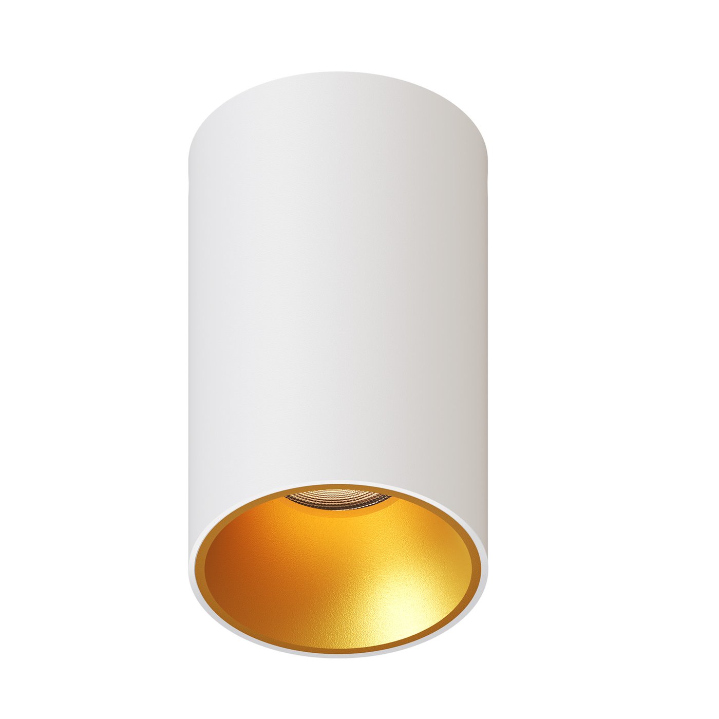 LED Opbouwspot dimbaar - Wit / Goud - Rond - 3W - 2700K - 345 Lumen - ø80mm