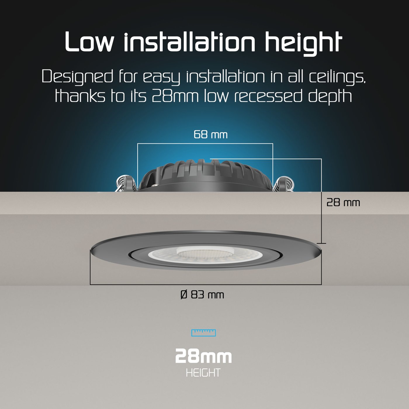 Faretto LED Incasso 5W Orientabile – Colore Luce Regolabile (3000K/4000K/6500K)
