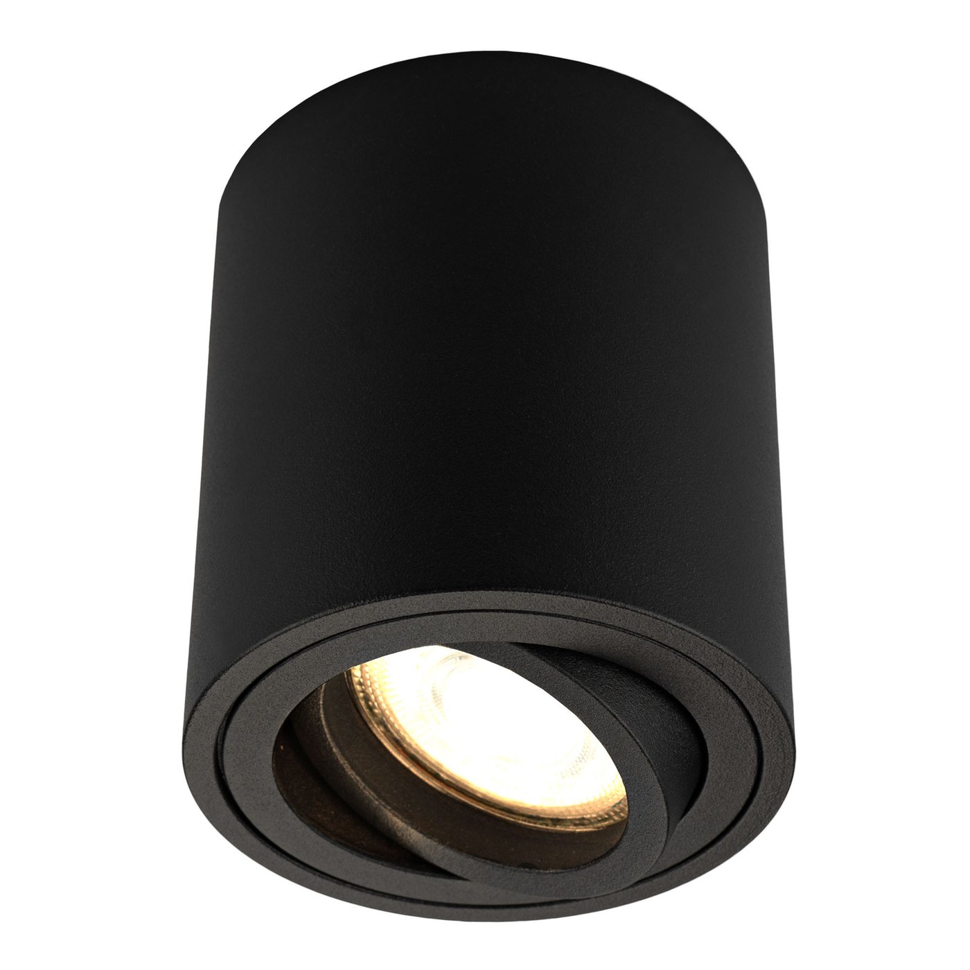 Dimmbare LED Aufbaustrahler - Rund - Schwarz - 3W - 2700K - Schwenkbar - ø95mm