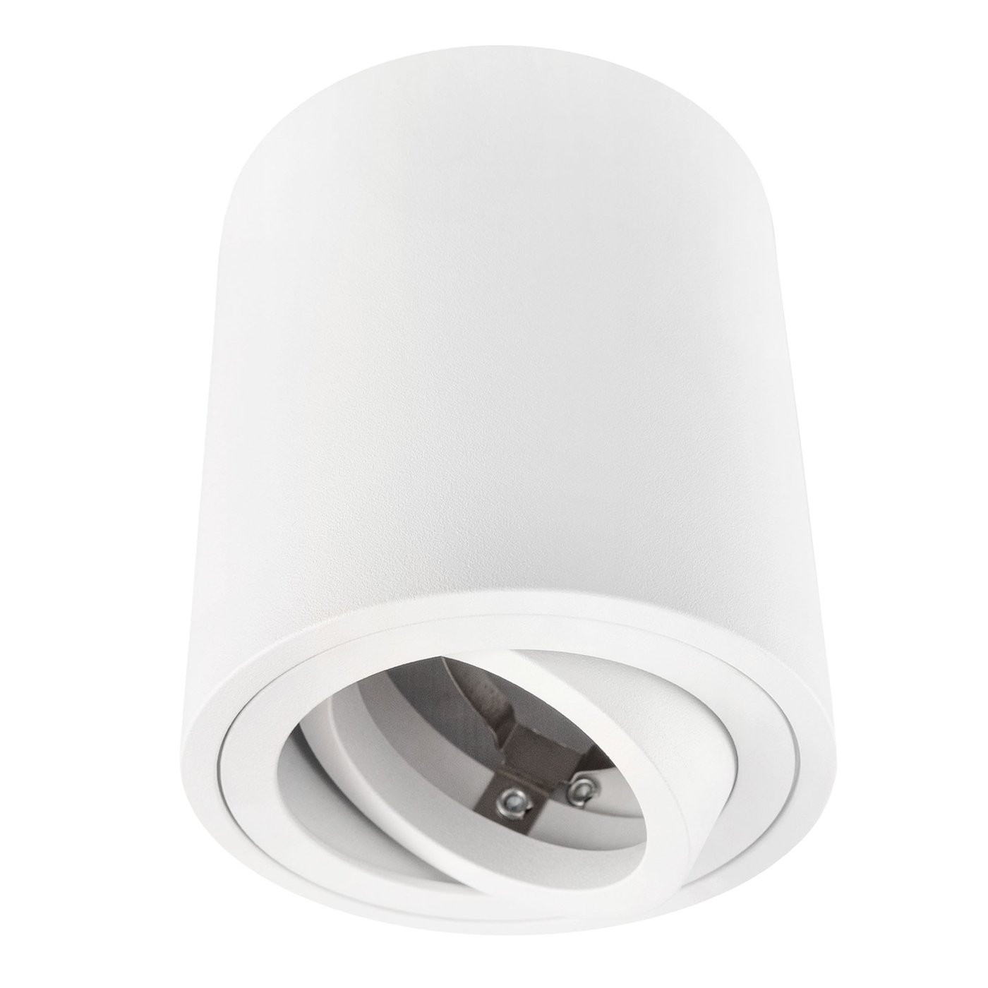 Dimmbare LED Aufbaustrahler - Rund - GU10 Fassung - Weiß - Schwenkbar - ø95mm