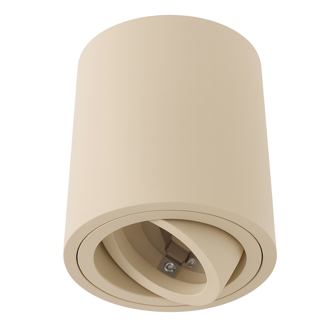 Dimmbare LED Aufbaustrahler - Rund - GU10 Fassung - Beige - Schwenkbar - ø95mm
